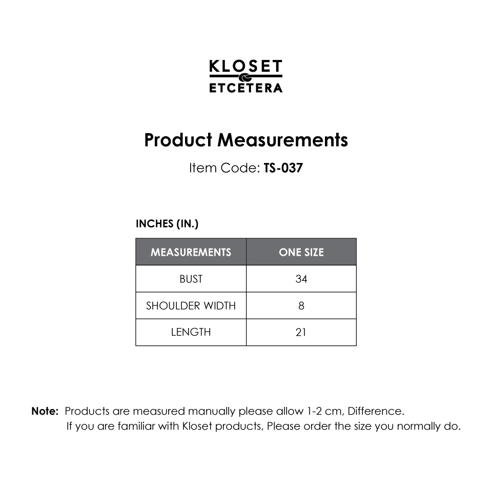 SIZE GUIDE TS 037